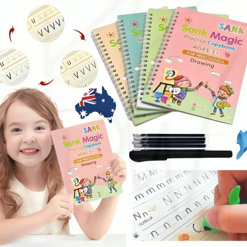 Kids Magic Ink Reusable Hand Writing Kit